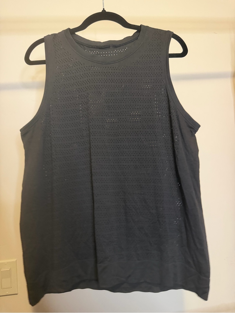 Lululemon Train to Be Black Perforated Mesh Tank Top #47